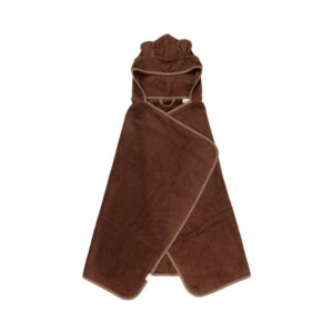 Hooded Junior Towel Bear - Chocolate - Str. One size