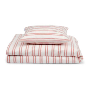 Liewood sengetøj, Voksen 140x200 - CARL - Y/D Stripe: Creme De La Creme/Apple Red