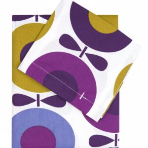 Lilla og hvid voksen sengetøj XL - 140x220