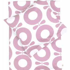 Rosa og hvidt sengetøj Baby 70x100