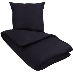 Dobbeltdyne sengetøj 200x220 cm - Astrid blåt sengetøj - 100% økologisk bomuld - Soft & Pure sengesæt