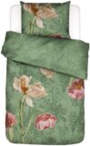 Essenza sengetøj - 140x220 cm - Annabel Basil grøn - Vendbart sengesæt - 100% bomuldssatin - Blomstret sengetøj