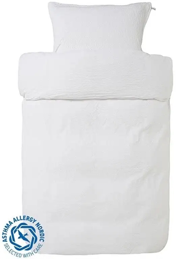 Hvidt sengetøj - 140x200 cm - Pure white - Sengelinned i 100% Bomuld - Høie sengetøj