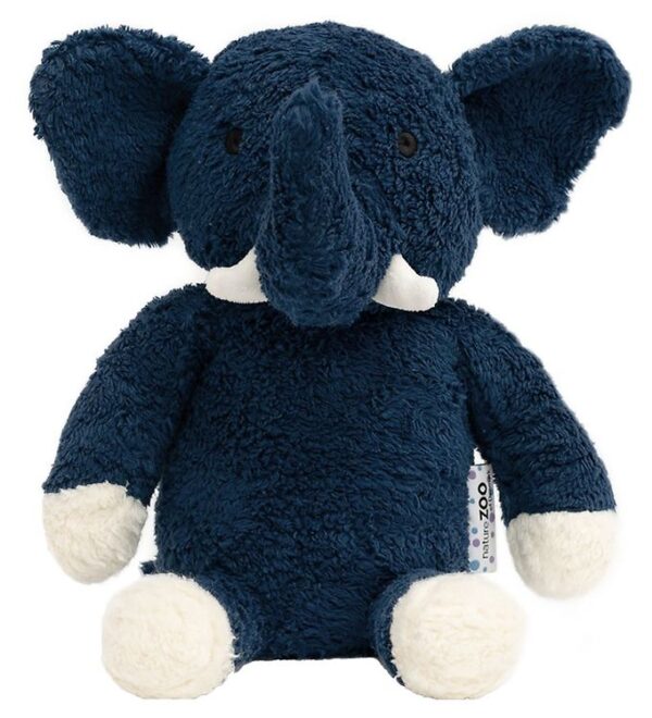 NatureZoo Bamse - 30 cm - Teddyfleece - Elefant - Mørkeblå - OneSize - NatureZoo Bamse