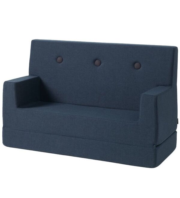 by KlipKlap Sofa - Kids Sofa - 100 cm - Dark Blue/Black - OneSize - by KlipKlap Sofa