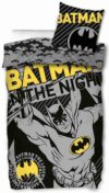 Batman sengetøj - 140x200 cm - In the night - 2 i 1 design - Batman sengesæt i 100% bomuld