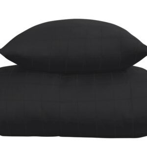 Dobbelt Sengetøj 200x200 cm - Check Black - 100% Bomuldssatin sengetøj - By Night dobbeltdyne betræk