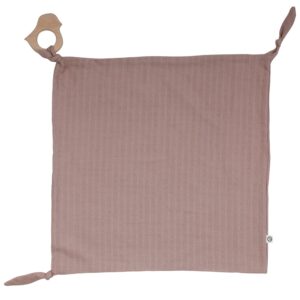 Fugle sutteklud med bidering - Müsli - 35x35 - Rose Wood - By green Cotton