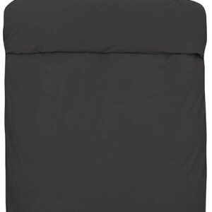 Gråt sengetøj 140x220 cm - Frøya Antracit - Ensfarvet sengesæt - 100% stenvasket økologisk bomuld - Høie