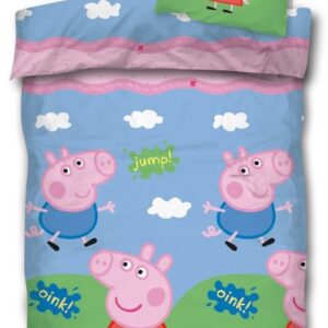 Gurli gris junior sengetøj 100x140 cm - Gurli og gustav gris - 100% bomuld