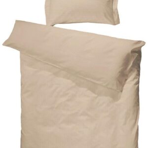 Junior sengetøj 100x140 cm - Ensfarvet beige sengetøj - sengesæt i 100% Egyptisk Bomuldssatin - Turiform