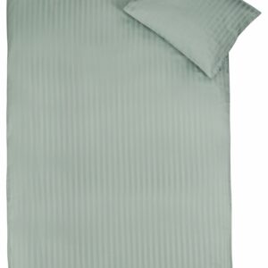 Junior sengetøj 100x140 cm - Støvet grøn sengesæt junior - 100% bomuldssatin