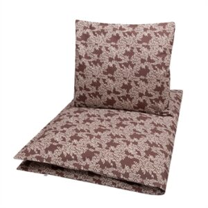 Junior sengetøj - Müsli - 100x140 cm - Reed - 100% økologisk bomuld - Motiv med små blade
