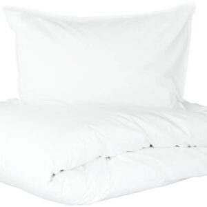 Kingsize Sengetøj 230x220 cm - Karma - Hvid - 100% Enzymvasket bomuld - Turiform