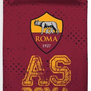 Sengetøj 140x200 cm - AS Roma - Fodbold sengetøj - Sengelinned i 100% bomuld