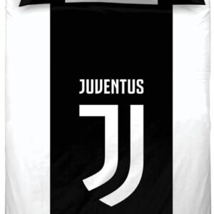 Sengetøj 140x200 cm - Juventus fodbold sengetøj - 2 i 1 sengesæt - 100% bomuld