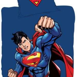 Sengetøj 140x200 cm - Superman Power - Dynebetræk i 2 design - 100% bomulds sengesæt