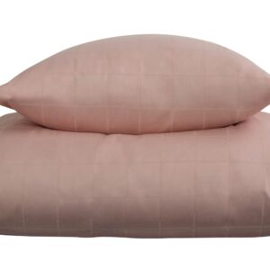 Sengetøj - 140x220 cm - Check Rosa - 100% Bomuldssatin sengetøj - By Night sengesæt