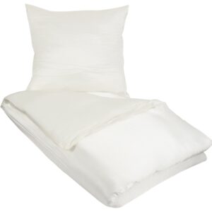 Silke sengetøj - 140x200 cm - Ensfarvet hvidt sengetøj - Sengesæt i 100% Silke - Butterfly Silk