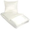 Silke sengetøj 240x220 cm - Hvidt sengetøj - King size - 100% Silke - Butterfly Silk