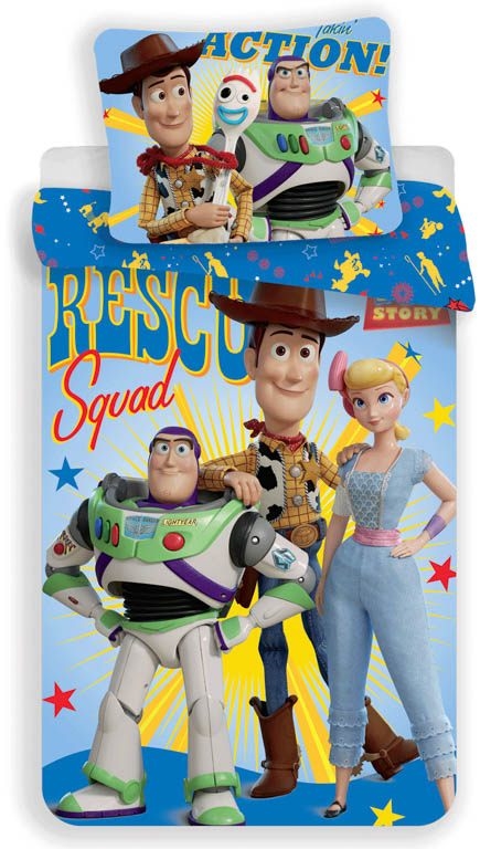Toy Story Junior sengetøj 100x140 cm - Sengesæt med Toy Story - 2 i 1 design - 100% bomuld