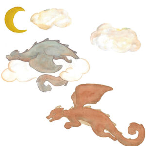 That's Mine Wallstickers - Dragons and Clouds - Multi