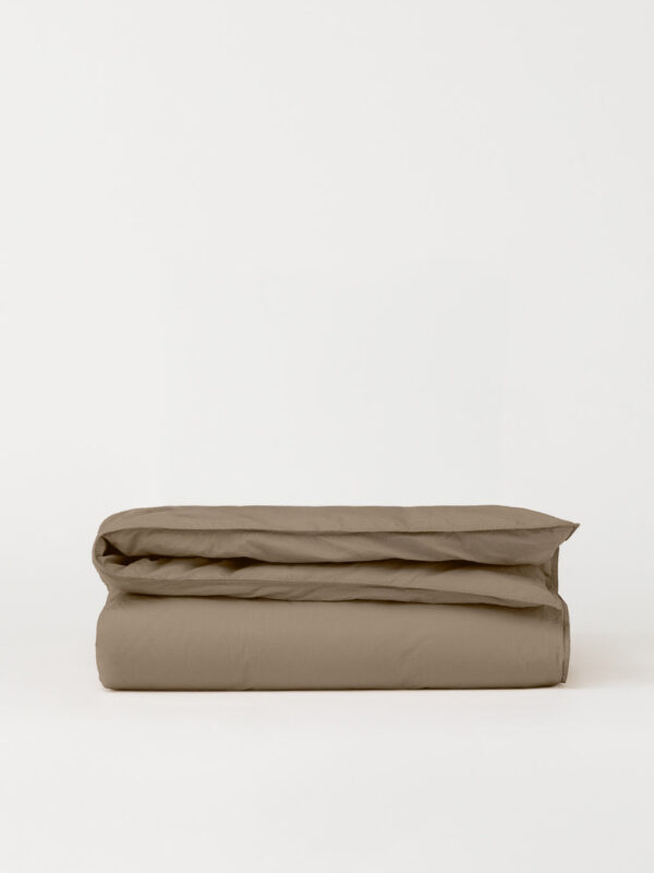 DAWN - Percale Dynebetræk - Mocha Brown - 140x220 cm - 100% økologisk bomuld - Brunt