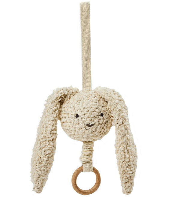 Smallstuff Bamse m. Musik - Kanin - Off White Bouclé