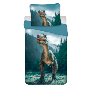 Sengetøj - Adult Size - Dino Blue