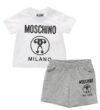 Moschino Sæt - T-shirt/Shorts - Hvid/Gråmeleret