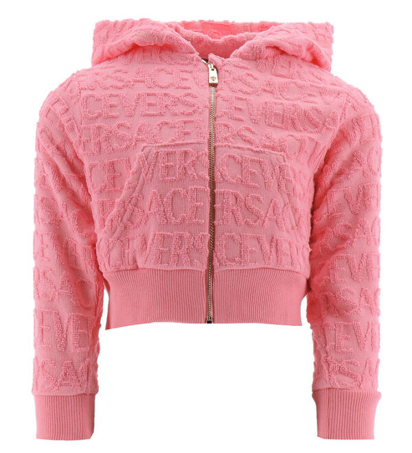 Versace Cardigan - Cropped - Frotté - Flamingo