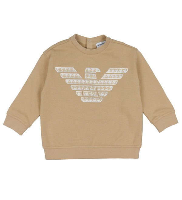 Emporio Armani Sweatshirt - Zenzero Chiaro m. Hvid