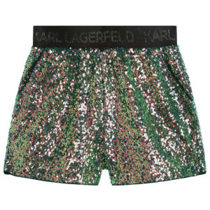 Karl Lagerfeld Shorts - Deep Mint m. Pailletter