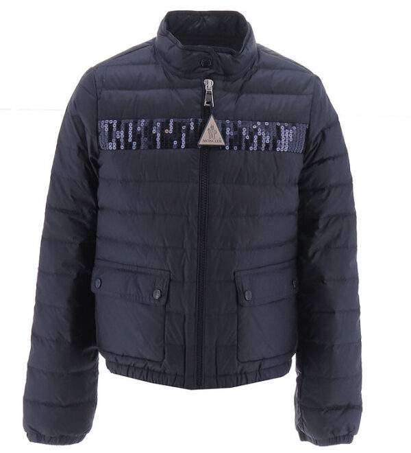 Moncler Dunjakke - Palans - Navy m. Pailletter