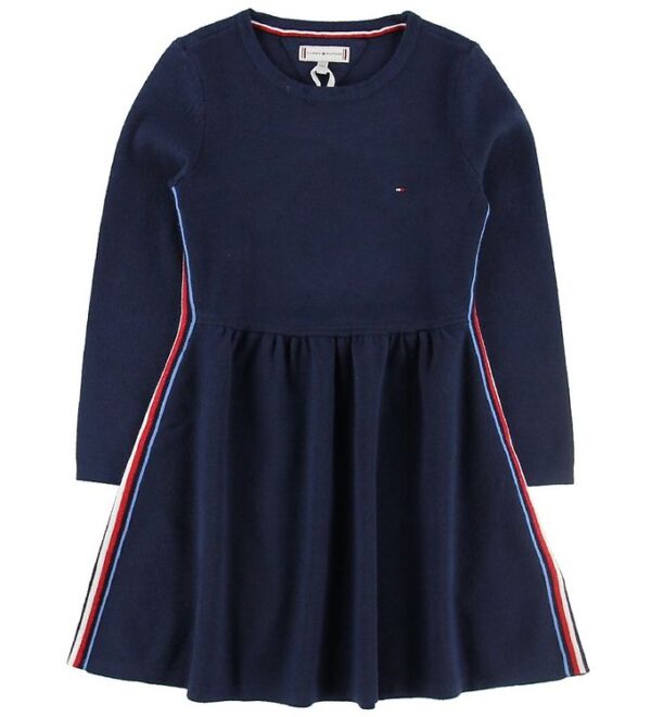 Tommy Hilfiger Kjole - Global Stripe - Navy