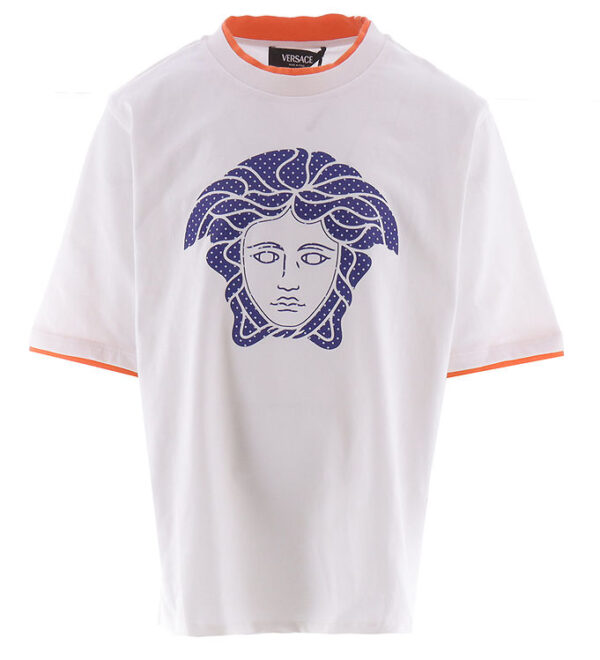 Versace T-shirt - Hvid"Blå m. Orange