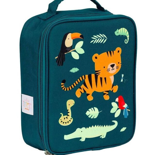 A Little Lovely Company Køletaske - Petroleum m. Jungle