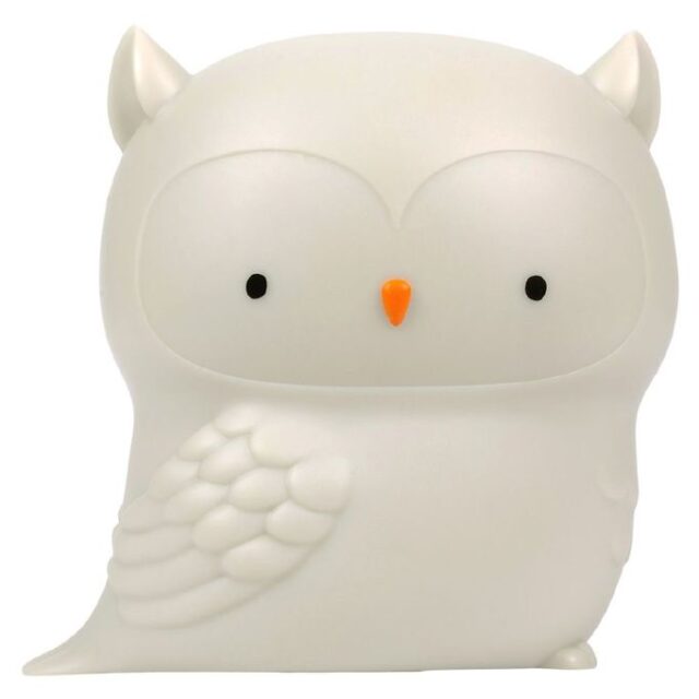A Little Lovely Company Natlampe - 11,8x11,5 cm - Owl - Grå