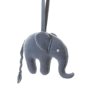 Aktivitetslegetøj, Musikuro, Elefant, Blå, Smallstuff