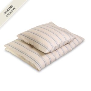 Baby sengetøj GOTS (70x100 cm) - Balance stripes Blue mix