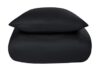 Bambus dobbelt sengetøj - 240x220cm - 100% Naturligt bambus - Nature By Borg - Sort satinvævet king size dynebetræk