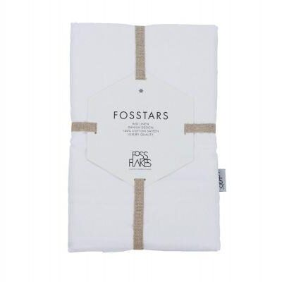 Betræk til Fossflakes Comfort I pude, Hvid bomulds satin - Fossflakes - Pudebetræk og pyntebetræk - Buump