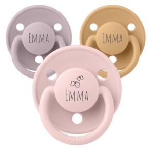 Bibs De Lux, Str. 1 (0-6 Mdr.) , Rund - Latex, Sutter Med Navn