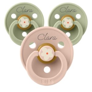 Bibs Studio Line, Str. 1 (0-6 Mdr.), Rund - Latex, Sutter Med Navn