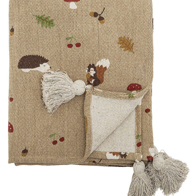 Bloomingville Tæppe - Fall Plaid - Brun