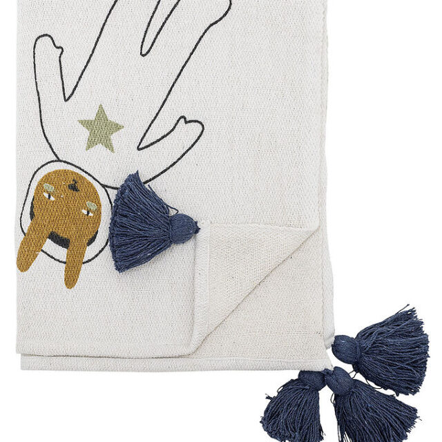 Bloomingville Tæppe - Space Plaid - Natur