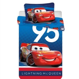Cars junior sengetøj 100x140 cm - Sengetøj med Cars junior - 2 i 1 design - 100% bomuld