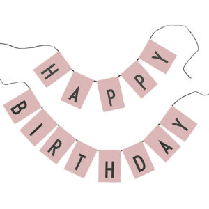 Design Letters Flagranke - 2 flag i 1 - 11x16 cm - Pink