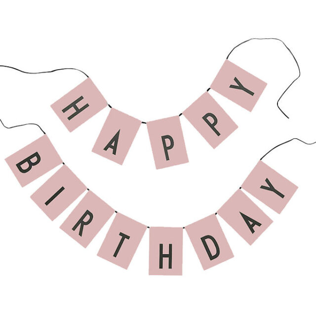 Design Letters Flagranke - 2 flag i 1 - 11x16 cm - Pink