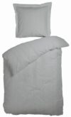Dobbeltdyne sengetøj 200x220 cm - Opal gråt sengetøj - sengesæt i 100% Bomuldssatin - Night & Day
